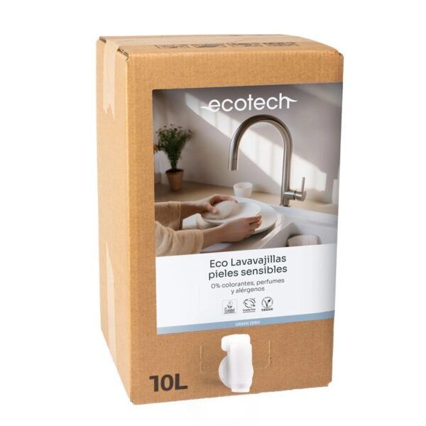 ECOTECH GREEN ZERO HIGHFLOW Lavavajillas manual pieles sensibles 10L