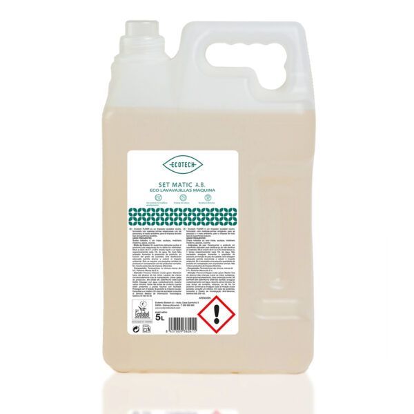 ECOTECH SET MATIC AB (Aguas blandas) Eco detergente máquinas lavavajillas 5L