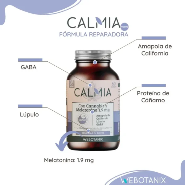 Calmia Noche 60 cápsulas · Vegano - Imagen 2