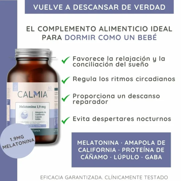 Calmia Noche 60 cápsulas · Vegano - Imagen 3