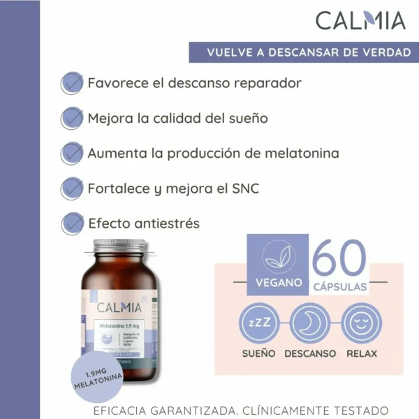 Calmia Noche 60 cápsulas · Vegano - Imagen 5