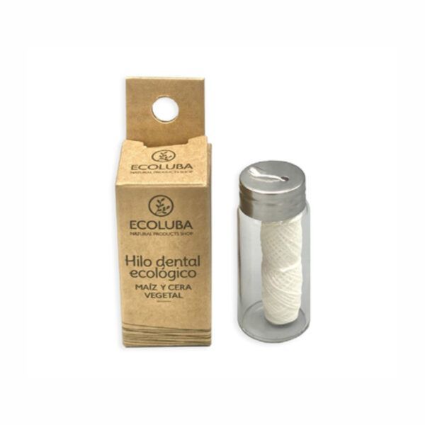 ECOLUBA Hilo dental blanco con maíz y cera vegetal