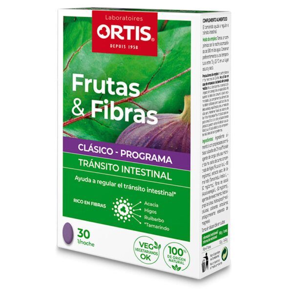 Frutas y Fibras Clásico 30 comprimidos - Tránsito intestinal