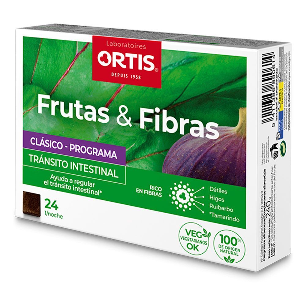 Frutas y Fibras Clásico 12 ó 24 cubos - Tránsito intestinal
