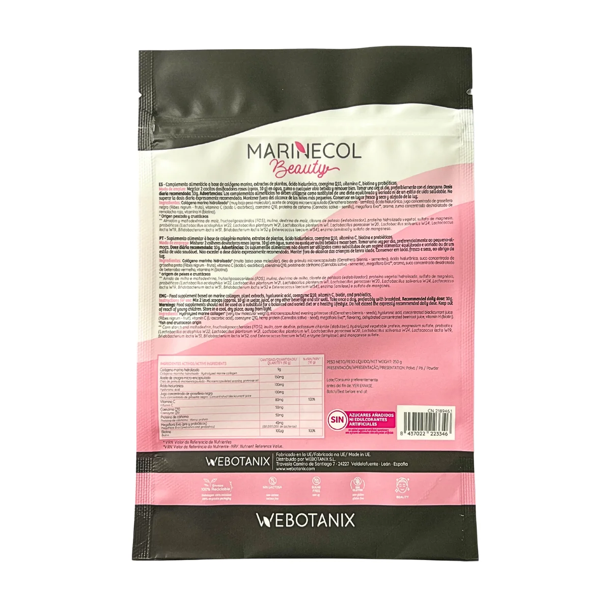 Marinecol Colágeno Marino Beauty 250gr. - Imagen 7