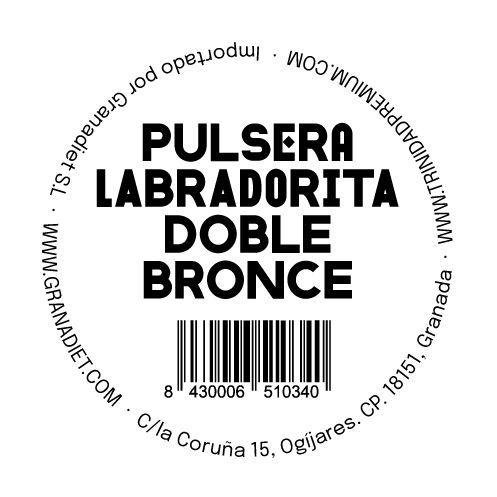TRINIDAD PULSERA LABRADORITA DOBLE BRONCE - Imagen 2