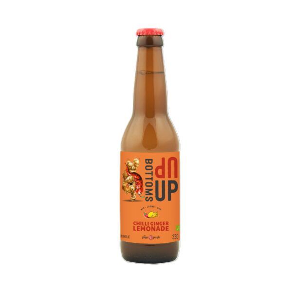 BOTTOMS UP (The Ginger People) Bebida de limón, jengibre y chili  330ml | Ecológico