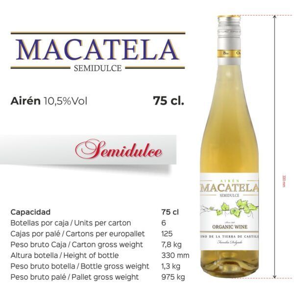 Macatela semidulce – blanco Airén