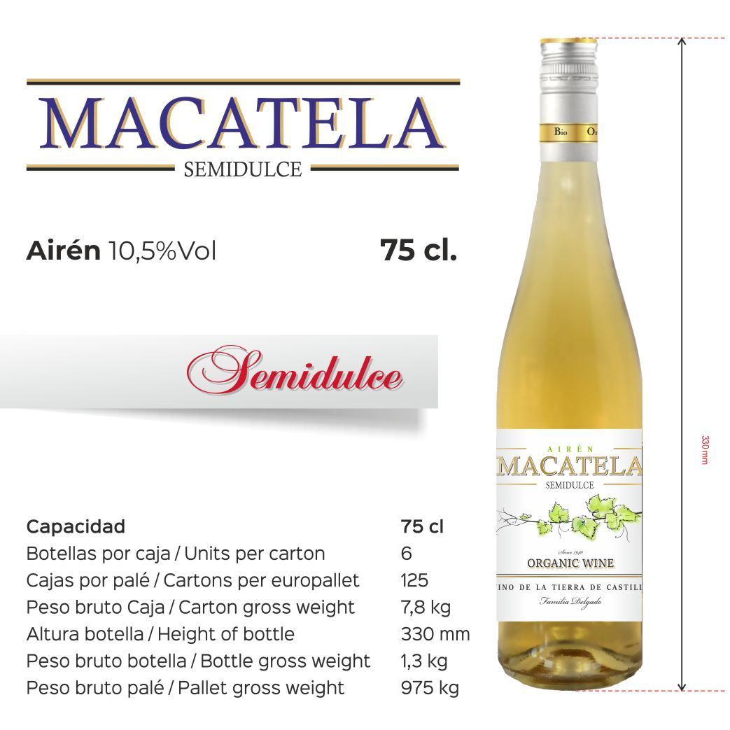 Macatela semidulce – blanco Airén