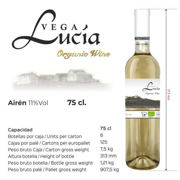 Vega Lucía – blanco Airén 75cl.