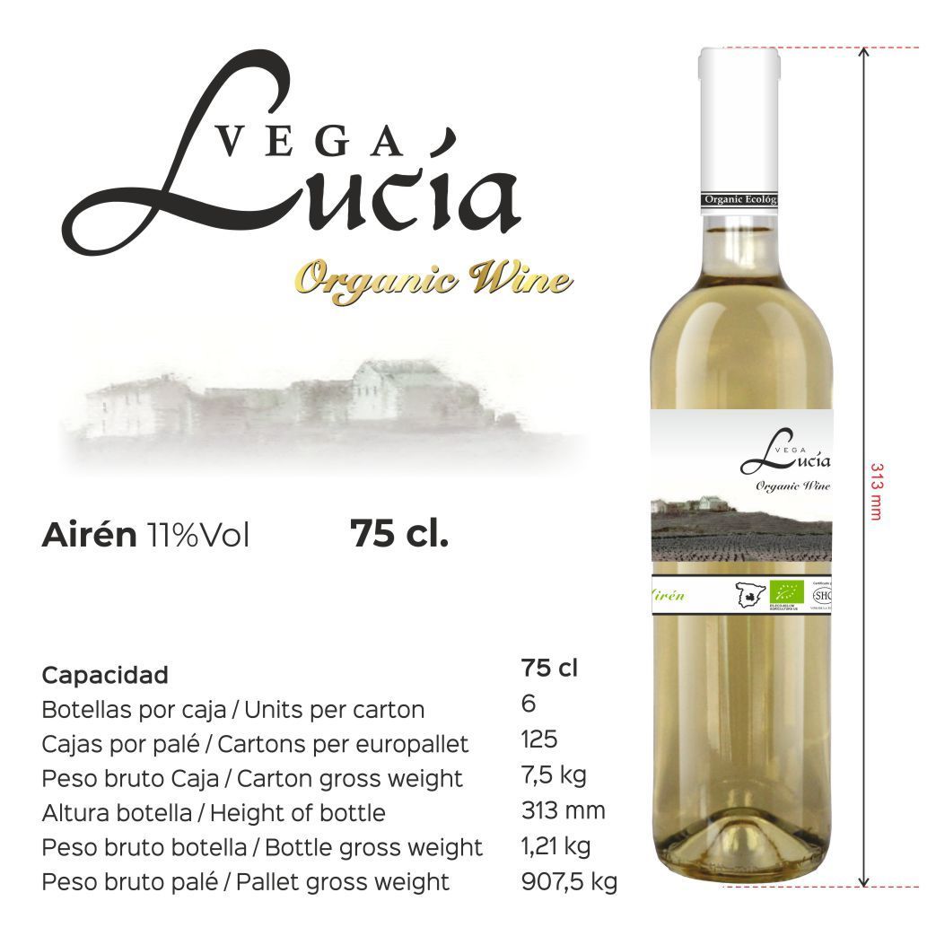 Vega Lucía – blanco Airén 75cl.