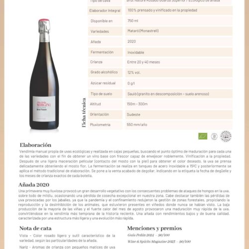 Alternative view of Alta Alella MIRGIN Rosé Reserva Cava 75cl.