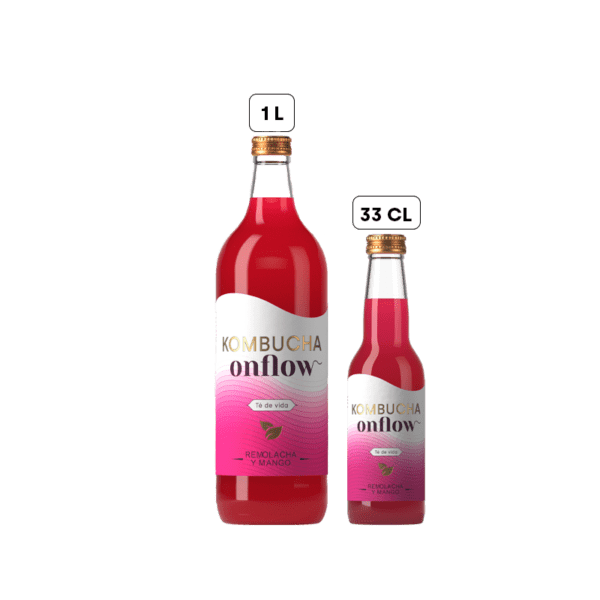 ONFLOW KOMBUCHA DE REMOLACHA Y MANGO (1L/33cl.)