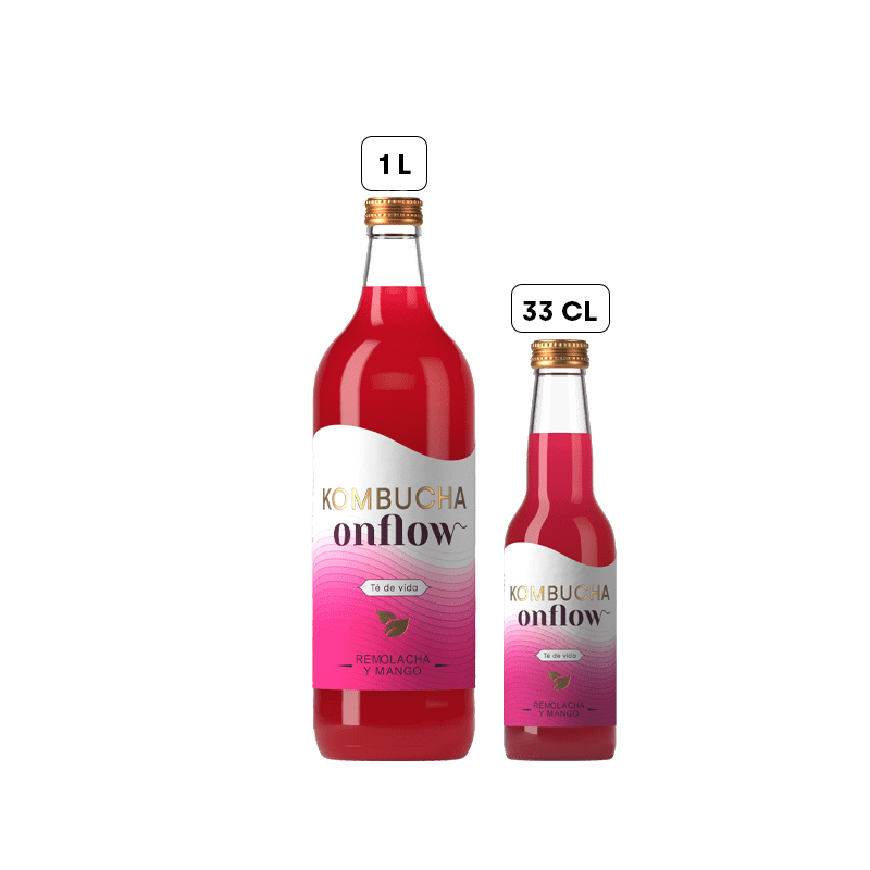 ONFLOW KOMBUCHA DE REMOLACHA Y MANGO (1L/33cl.)