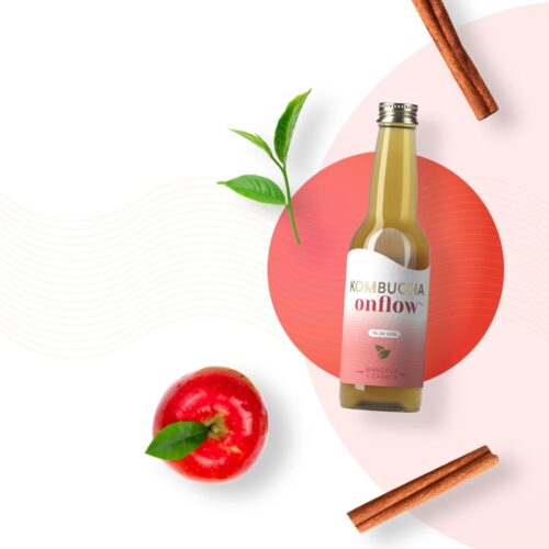 ONFLOW KOMBUCHA DE MANZANA Y CANELA (1L/33cl.) - Imagen 2