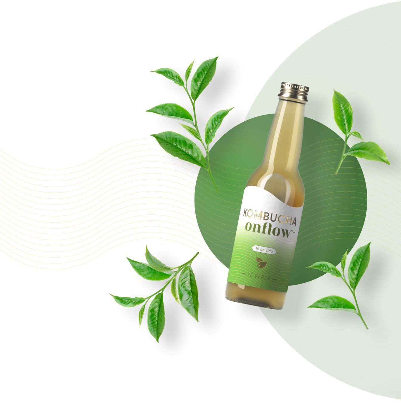 ONFLOW KOMBUCHA DE TÉ VERDE (1L/33cl.) - Imagen 2