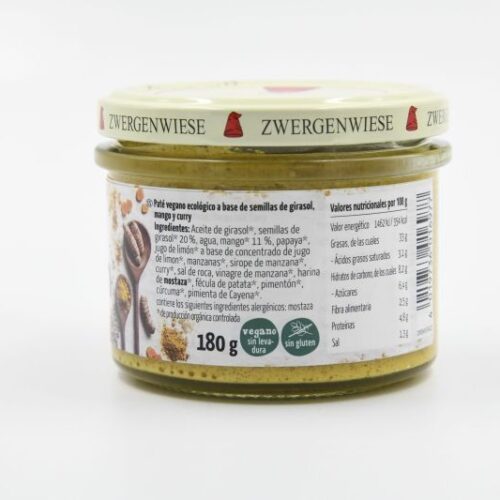 Alternative view of ZWERGENWIESE PATÉ DE MANGO Y CURRY 180gr.