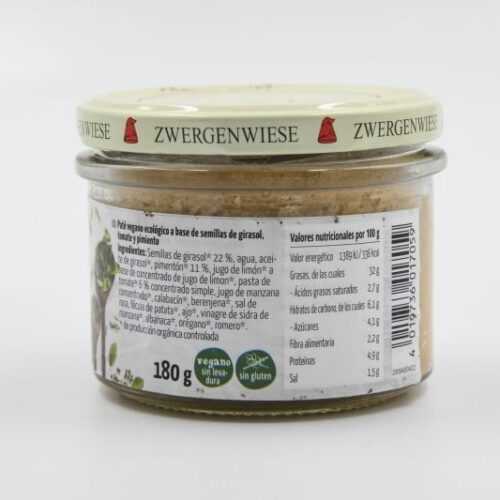 Alternative view of ZWERGENWIESE PATÉ MEDITERRÁNEO 180gr.