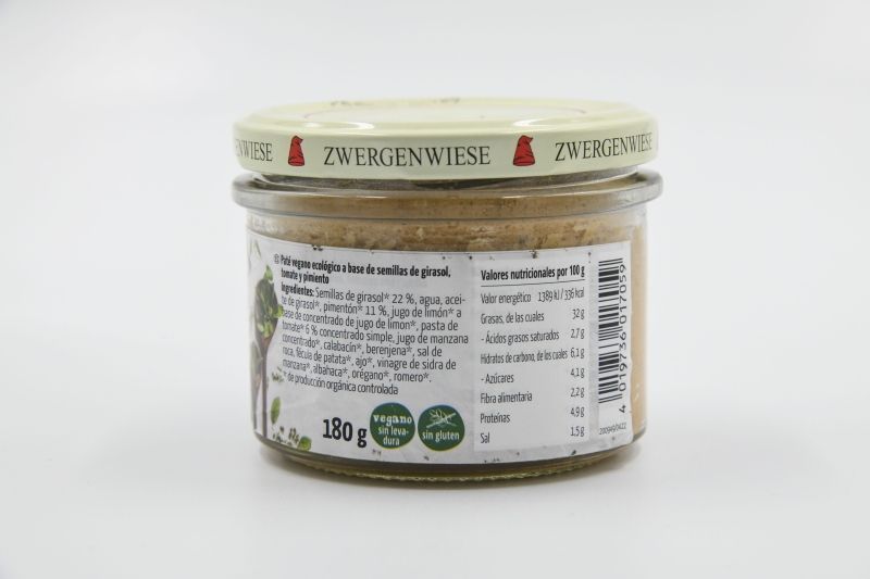 ZWERGENWIESE PATÉ MEDITERRÁNEO 180gr. - Imagen 2
