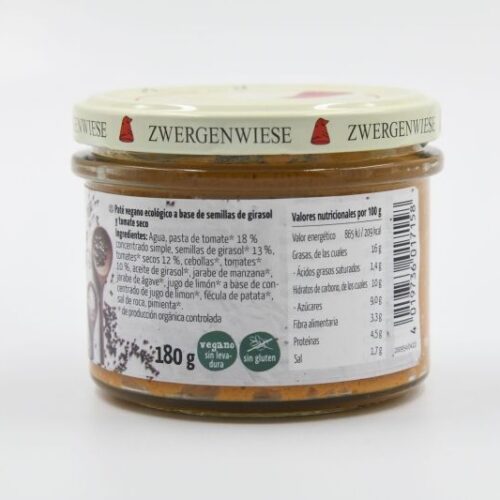 Alternative view of ZWERGENWIESE PATÉ DE TOMATE SECO 180gr.