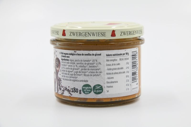 ZWERGENWIESE PATÉ DE TOMATE SECO 180gr. - Imagen 2