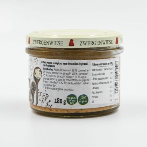 Alternative view of ZWERGENWIESE PATÉ DE RÚCULA Y TOMATE 180gr.