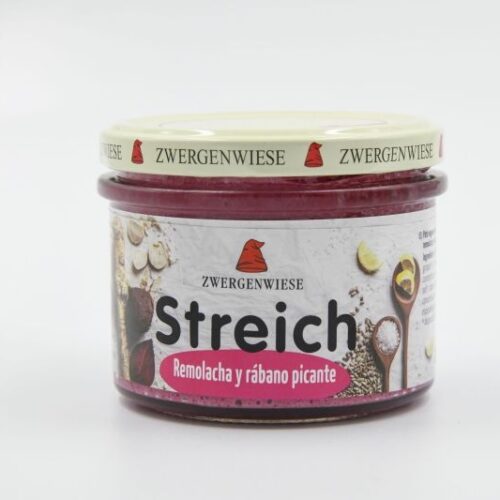 ZWERGENWIESE PATÉ DE REMOLACHA Y RÁBANO PICANTE 180gr.