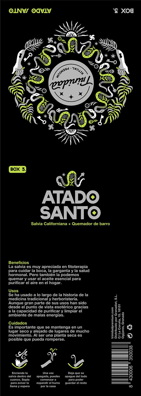 TRINIDAD BOX3 ATADO SANTO SALVIA + QUEMADOR - Imagen 3