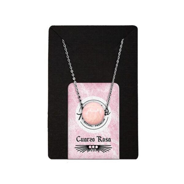 TRINIDAD COLLAR CUARZO ROSA (Bola 12mm.)