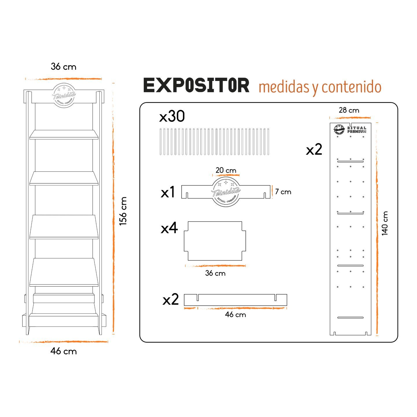 EXPOSITOR PIE DE MADERA 360º - Imagen 6