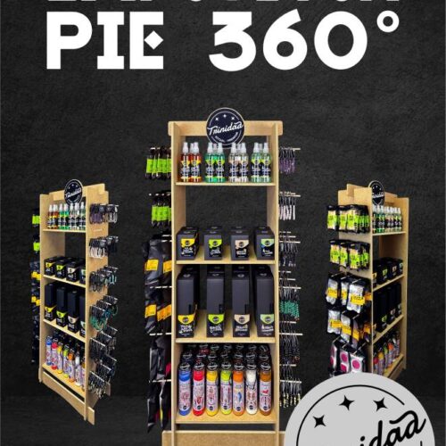 EXPOSITOR PIE DE MADERA 360º - Imagen 5