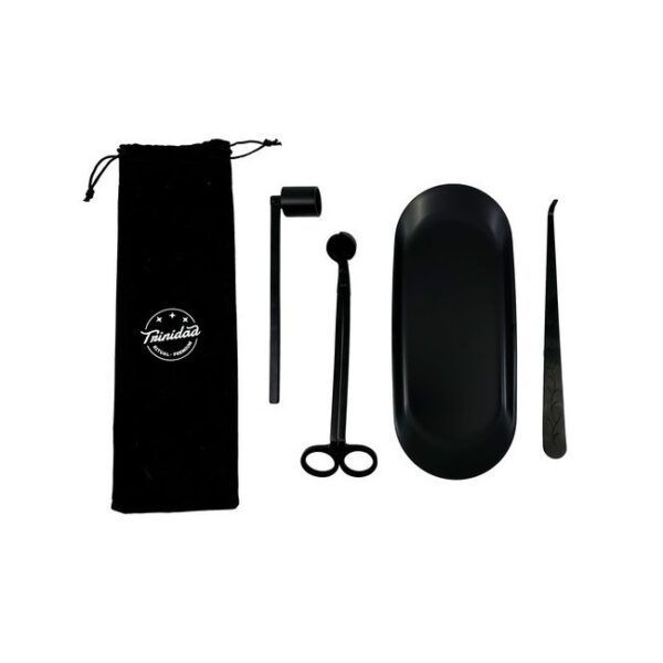 TRINIDAD KIT CUIDADO DE VELAS COLOR NEGRO