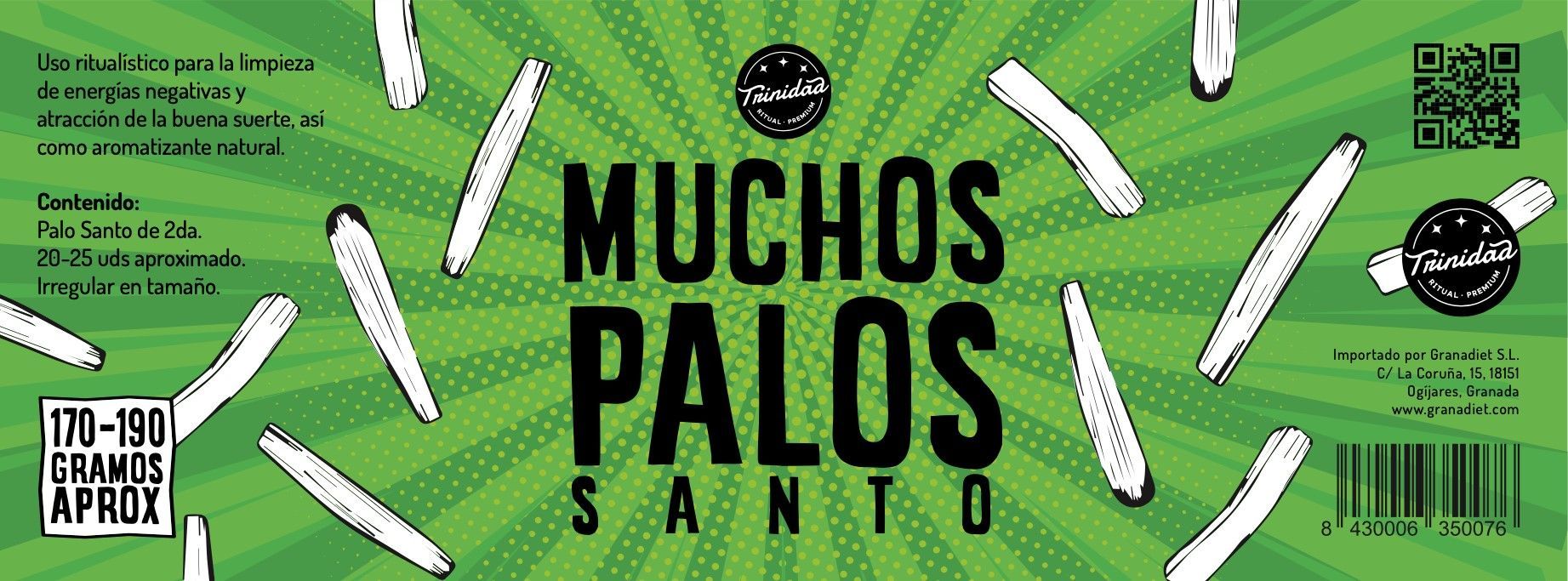 TRINIDAD MUCHOS PALO SANTO EN LATA de 20-25 Palos/170-190gr. Aprox. - Imagen 4