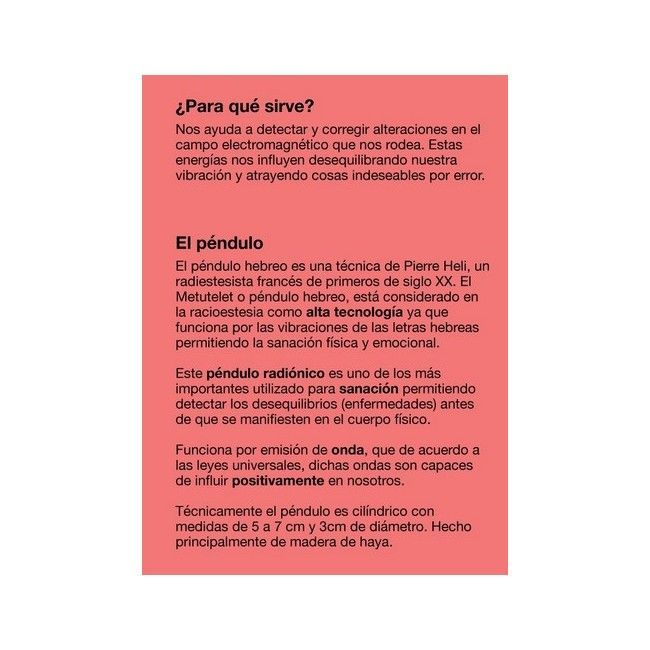 TRINIDAD PÉNDULO HEBREO CON FUNDA + TARJETAS Y CURSO ON LINE GRATUITO - Imagen 3
