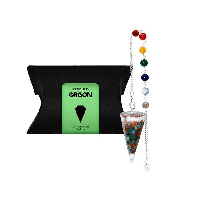 TRINIDAD PÉNDULO ORGÓN CHAKRAS FACETADO CON CADENA CHAKRA