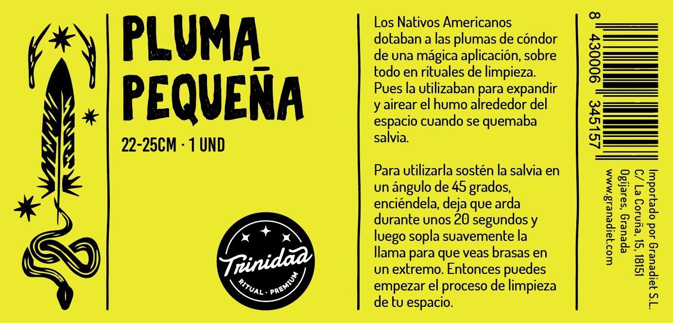 TRINIDAD PLUMA PEQUEÑA PUNTOS 20-25cm. (1ud.) - Imagen 2