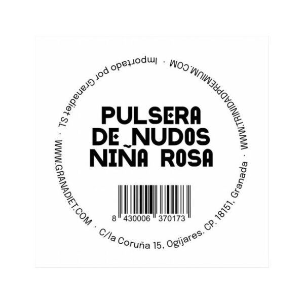 Alternative view of TRINIDAD PULSERA 5 NUDOS NIÑA HILO ROSA