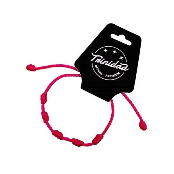 TRINIDAD PULSERA 5 NUDOS NIÑA HILO ROSA