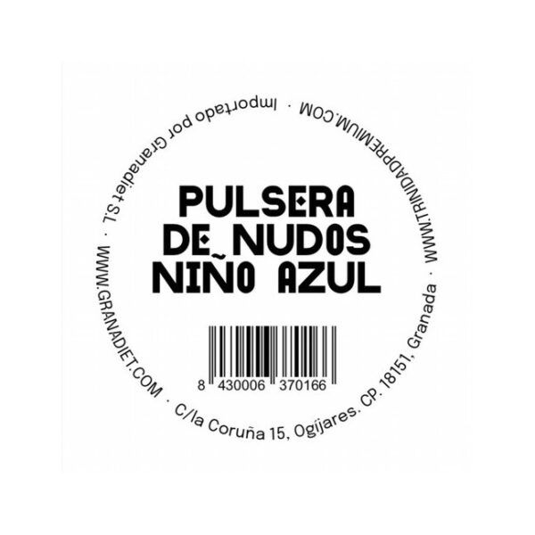 TRINIDAD PULSERA 5 NUDOS NIÑO HILO AZUL - Imagen 2