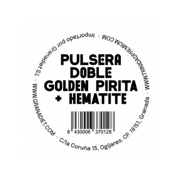 TRINIDAD PULSERA DOBLE GOLDEN PIRITA + HEMATITE (Bola 8mm.) - Imagen 3