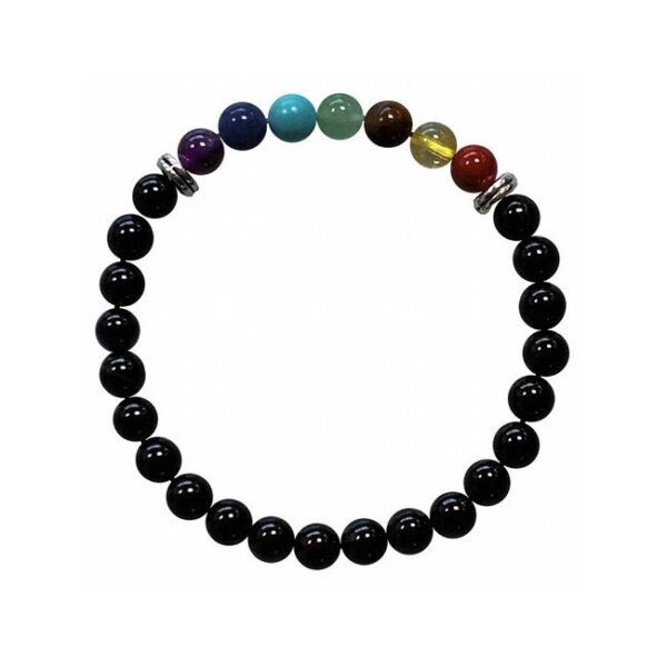 Alternative view of TRINIDAD PULSERA ONIX 7 CHAKRAS (Bola 6mm.)