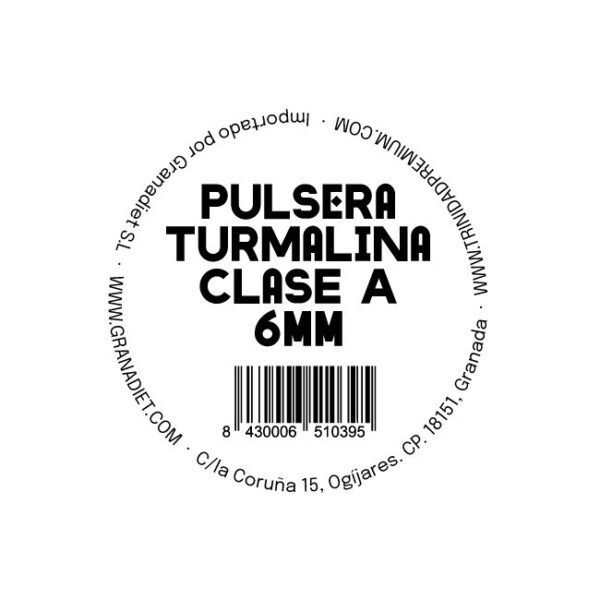 Alternative view of TRINIDAD PULSERA TURMALINA CLASE A (Bola 6mm.)