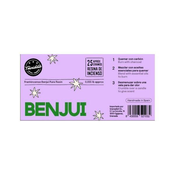 TRINIDAD RESINA (INCIENSO) BENJUI 25gr. - Imagen 2