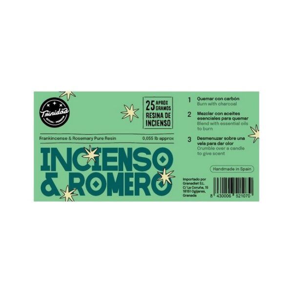 TRINIDAD RERSINA INCIENSO + ROMERO 25gr. - Imagen 2