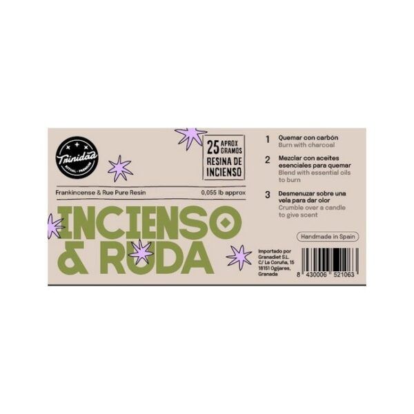 Alternative view of TRINIDAD RESINA INCIENSO + RUDA 25gr.