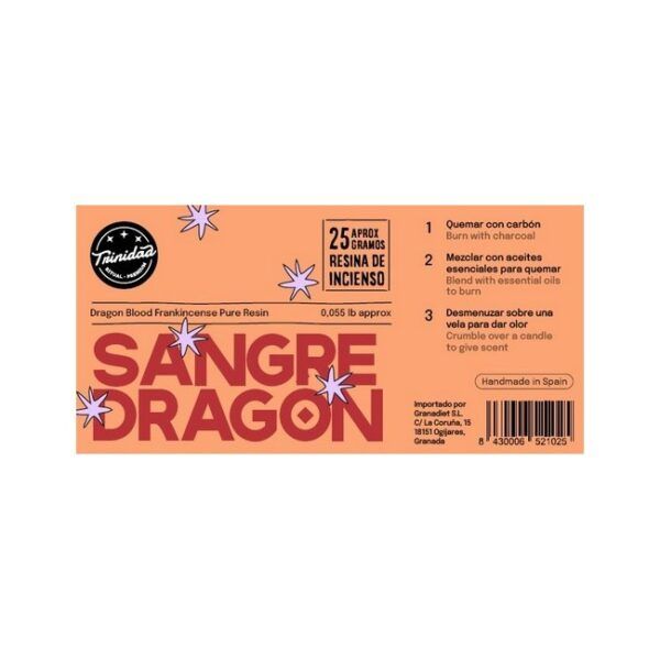 TRINIDAD RESINA (INCIENSO) SANGRE DE DRAGÓN 25gr. - Imagen 2