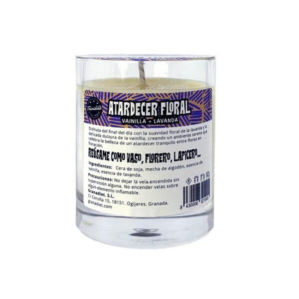 Alternative view of TRINIDAD VELA VASO ATARDECER FLORAL 200ml.