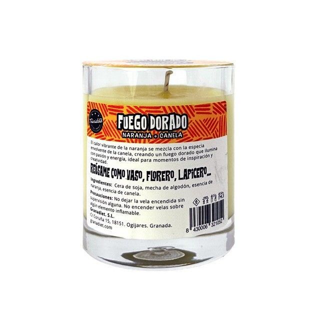 TRINIDAD VELA VASO FREGO DORADO 200ml. - Imagen 2