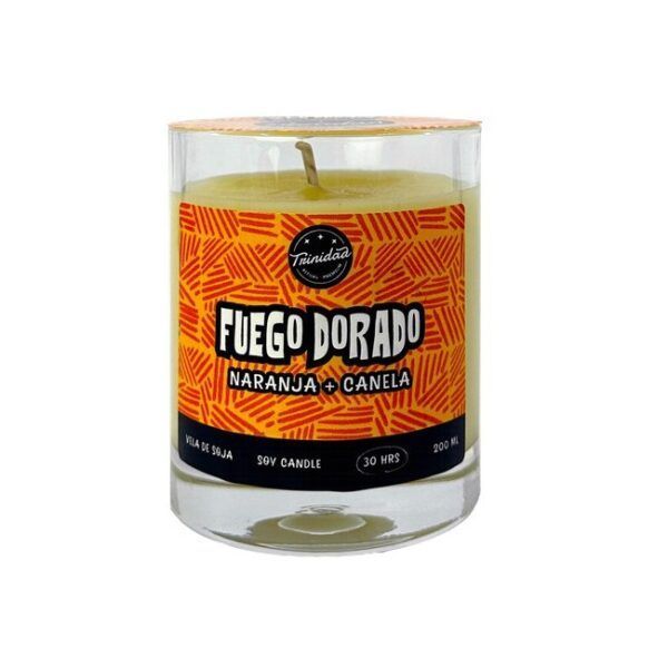 TRINIDAD VELA VASO FREGO DORADO 200ml.