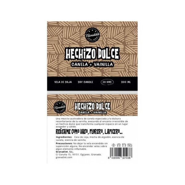 TRINIDAD VELA VASO HECHIZO DULCE 200ml. - Imagen 3
